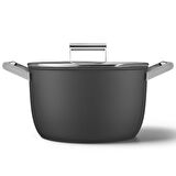 Smeg Cookware 50's Style Prima Plus 5'li Siyah Tencere&Tava Seti