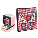 Divoom Ditoo Pro Pembe Bluetooth Hoparlör ve Pixoo Max Led Ekran Seti