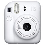 Instax mini 12 Beyaz Fotoğraf Makinesi-10'lu Film-Şeffaf Kılıf ve Divoom Ditoo Pro Beyaz Uyarlanabilir Piksel Ekranlı Bluetooth Hoparlör