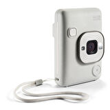 Instax mini LiPlay Hybrid Misty White Fotoğraf Makinesi 10'lu Film ve Deri Kılıf Hediye Seti