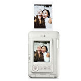 Instax mini LiPlay Hybrid Misty White Fotoğraf Makinesi 10'lu Film ve Deri Kılıf Hediye Seti