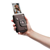 Instax mini LiPlay Hybrid Deep Bronze Fotoğraf Makinesi-10'lu Film ve Çerçeve Hediye Seti