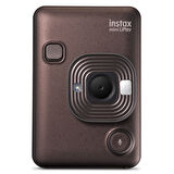 Instax mini LiPlay Hybrid Deep Bronze Fotoğraf Makinesi 20'li Film Albüm ve Deri Kılıf Hediye Seti