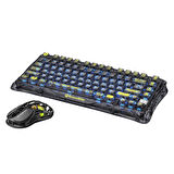 GravaStar Mercury K1 Lite+M2 Kablosuz Rgb Işıklı Mekanik Q Gaming Klavye ve Optik Mouse Seti, Siyah