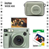 Instax Wide 400 Yeşil Fotoğraf Makinesi ve 20'li Film ve Eva Kılıf Hediye Seti