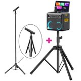 Ikarao Partybox Hoparlör ve Mikrofon Standlı Break X2 300W Karaoke Bluetooth Hoparlör Seti