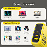 Aohi Youth 140W 3 Portlu Şarj Adaptörü, 40.000 mAh 140W PD3.1 Powerbank, 140W 1m PD 3.1 480Mbps Süper Hızlı Şarj/Data Kablosu Seti