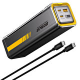 Aohi Youth 140W 3 Portlu Şarj Adaptörü,27.600 mAh 240W PD3.1 Powerbank, 140W 1m PD 3.1 480Mbps Süper Hızlı Şarj/Data Kablosu Seti