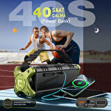 W-KING D8-1 Bluetooth Hoparlör, 90W Ultra Bass Boombox, 40 Saat Çalma Süresi, IPX6 Suya Dayanıklı, Kablosuz Stereo TWS, Powerbank/TF/Aux/Bluetooth5.0/NFC, Ses Bombası