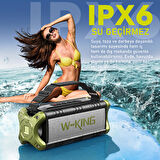 W-KING D8-1 Bluetooth Hoparlör, 90W Ultra Bass Boombox, 40 Saat Çalma Süresi, IPX6 Suya Dayanıklı, Kablosuz Stereo TWS, Powerbank/TF/Aux/Bluetooth5.0/NFC, Ses Bombası