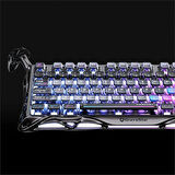 GravaStar Mercury K1 Pro+X Kablosuz RGB Işıklı Mekanik Q Gaming Klavye ve Optik Mouse Seti, Special Edition, Cyberpunk