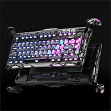 GravaStar Mercury K1 Pro+X Kablosuz RGB Işıklı Mekanik Q Gaming Klavye ve Optik Mouse Seti, Special Edition, Cyberpunk