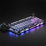 GravaStar Mercury K1 Pro+X Kablosuz RGB Işıklı Mekanik Q Gaming Klavye ve Optik Mouse Seti, Siyah