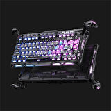 GravaStar Mercury K1 Pro+X Kablosuz RGB Işıklı Mekanik Q Gaming Klavye ve Optik Mouse Seti, Siyah
