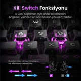 GravaStar Mercury V75 Lite Hall Effect, Rapid Trigger 8.000 Hz Kablolu Manyetik Klavye + M2 26.000 DPI RGB Kablosuz Mouse Oyuncu Seti, Siyah