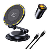 Aohi Superauto 65W Araç İçi Şarjı, 15W Şarj Aleti, Katlanır Telefon Tutucu