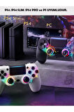 PS4/PC Uyumlu RGB Çift MOtor Titreşimli Spiderman Bluetooth Oyun Kolu