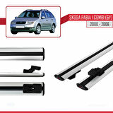Skoda Fabia (6Y) Combi 2000-2006 Arası ile Uyumlu BASIC Model Ara Atkı Tavan Barı Gri 2 Adet