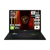 MSI VECTOR A18 HX Ryzen 9-9955HX 32-GBDDR5 4 TBSSD RTX5080 (16GB-GDDR7-175W) 18" QHD+ 240Hz Windows 11 Home A9WIG-093TRHMF10