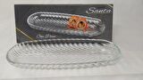 Kaveh Cam Sunum Tabak Santa Balık Sırtı PL1258GCL 27 CM