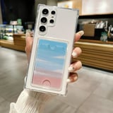 Samsung Galaxy S24 ultra Transparent Kartlıklı Antişok Kılıf Şeffaf
