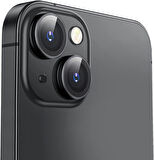 Apple iPhone 15 Gerçek Cam Safir Lens Koruma Siyah