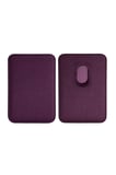 Lunex Premium Süet Magsafe Kartlık Burgundy Wine iPhone 14 Pro Max