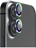 Apple iPhone 16 - 16 Plus Metal Çerçeveli Kamera Koruma Lensi