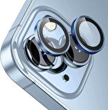 Apple iPhone 13 Gerçek Cam Safir Lens Koruma Mavi