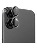 Apple iPhone 16 - 16 Plus Metal Çerçeveli Kamera Koruma Lensi