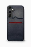 Samsung Galaxy A15 Kartlıklı Rich Boss Lüx Deri Kılıf Lacivert