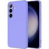 Samsung Galaxy S24 İçi Kadife Silikon Kılıf Lila