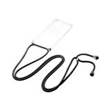 Apple iPhone 16 Pro 6.1'' Boyun Askılı Şeffaf Tank Kılıf Pembe