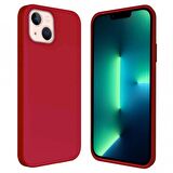 Apple iPhone 15 6.1'' İçi Kadife Silikon Kılıf Kırmızı