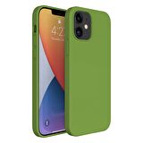 Apple iPhone 15 Plus 6.7'' İnce Mat Silikon Kılıf Yeşil