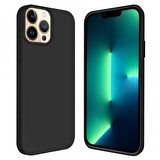 Apple iPhone 15 Pro 6.1'' İçi Kadife Silikon Kılıf Siyah