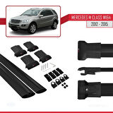 Mercedes M Class 3 (W166) Pre-Facelift 2012-2015 Arası ile Uyumlu FLY Model Ara Atkı Tavan Barı Siyah 2 Adet