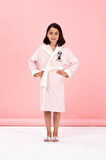 Özdilek MİNNİE HAPPY KAPS 9/10 YAŞ NAK PEMBE ÇOCUK BORNOZ