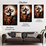 Süpürge ile Uçan Cadı, Cadılar Bayramı Hediyesi, Hellowen Tablo -6271