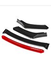 Ön Tampon Eki Universal Ön Lip Vw Transporter T5-t6-t7 Uyumlu Ön Karlık Siyah-kırmızı