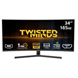 TWISTED MINDS 34” TM34CWQHD165VA WQHD 165HZ 1MS HDMI DP HDR100 ADAPTIVE-SYNC R1500 KAVİSLİ GAMING MONİTÖR