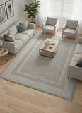 Fenomen Carpet Lotus Koleksiyonu Bordürlü Temizlenebilir Sisal Halı