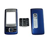 Nokia 6280 Kapak Nokia 6280 uyumlu Mavi ön Kapak Arka Kapak ve Tuş Takımı