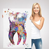 Renkli Diş, Diş Hekimi Duvar Tablosu-6283