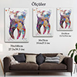 Renkli Diş, Diş Hekimi Duvar Tablosu-6283