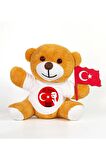 23 Nisan Kutlu Olsun Tişörtlü & Bayraklı Sevimli Ayıcık