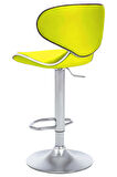 Bürocci Zen Bar Taburesi - Sarı Modern Deri Metal Ataklı Yüksek Tezgah Sandalyesi - 9549S0512