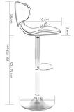 Bürocci Zen Bar Taburesi - Sarı Modern Deri Metal Ataklı Yüksek Tezgah Sandalyesi - 9549S0512