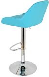 Bürocci Texas Bar Taburesi - Turkuaz Deri - 9506S0111