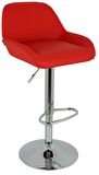 Bürocci Texas Bar Taburesi - Kırmızı Deri - 9506S0116